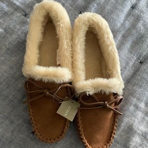 NWT Dark Nutmeg J Crew Lodge Moccasins BR6269, 9M